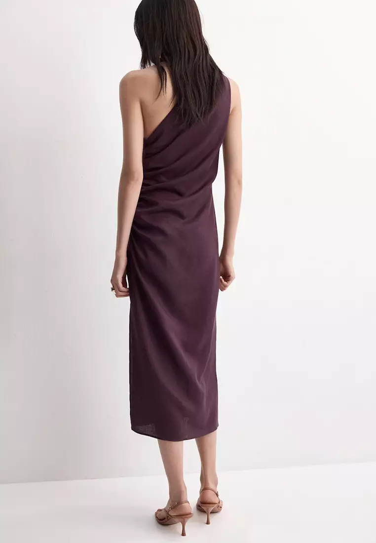 Asymmetrical Dress With Side Slit