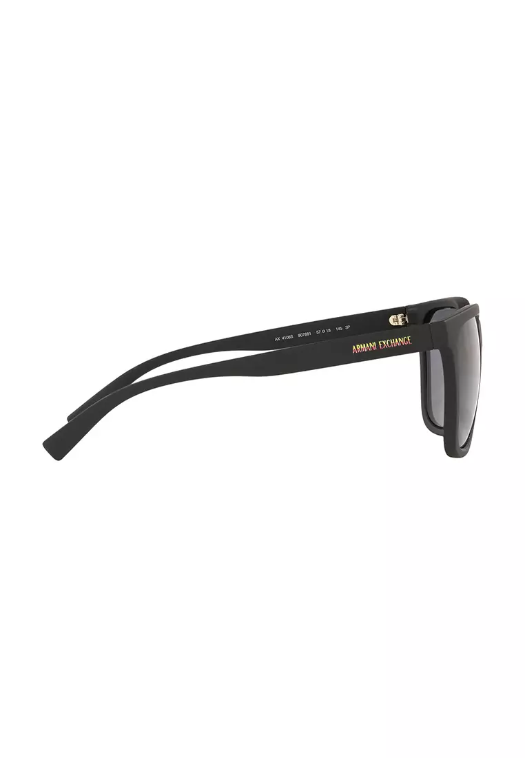 Armani Exchange Men's Pillow Frame Black Acetate Sunglasses - AX4108SF