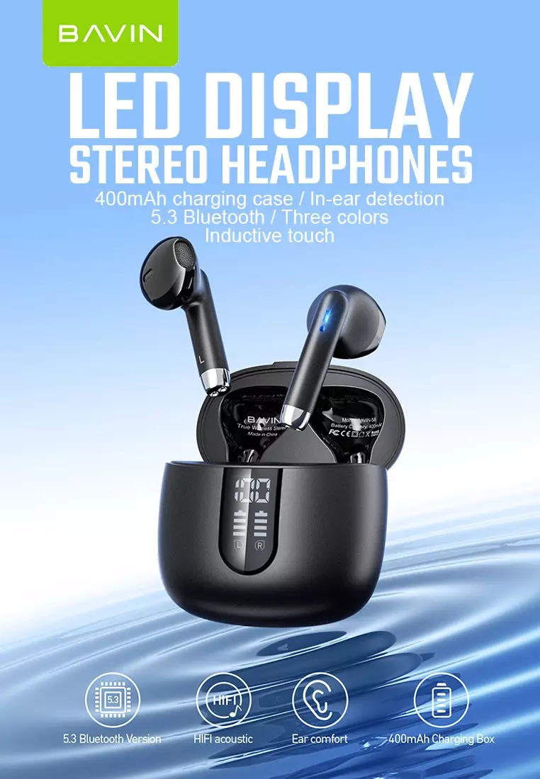 Buy BAVIN BA58 TWS HiFi Wireless Bluetooth Stereo Earphones