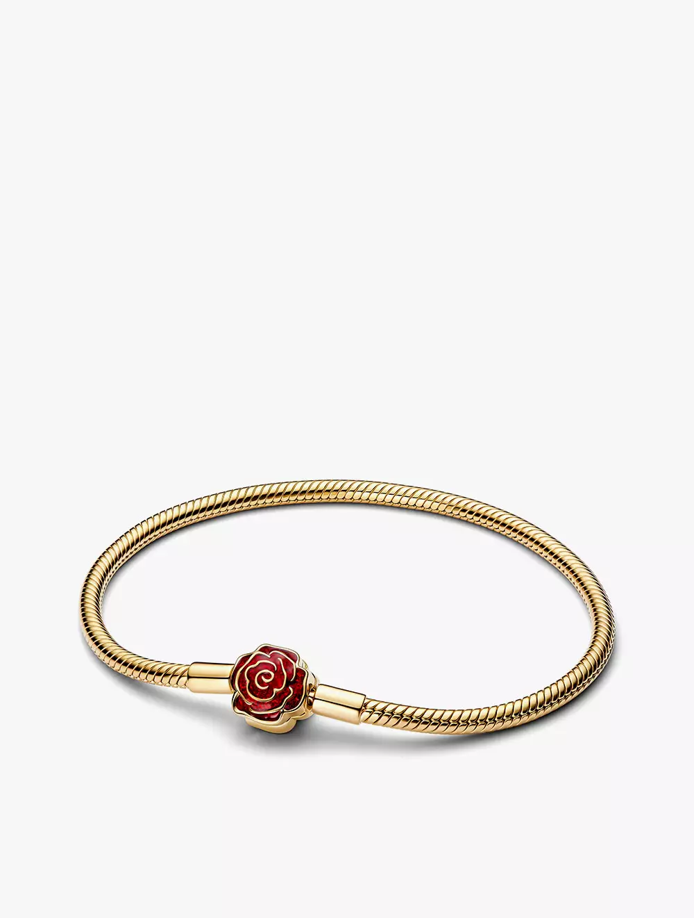Jual PANDORA Disney Beauty & The Beast snake chain 14k gold-plated ...