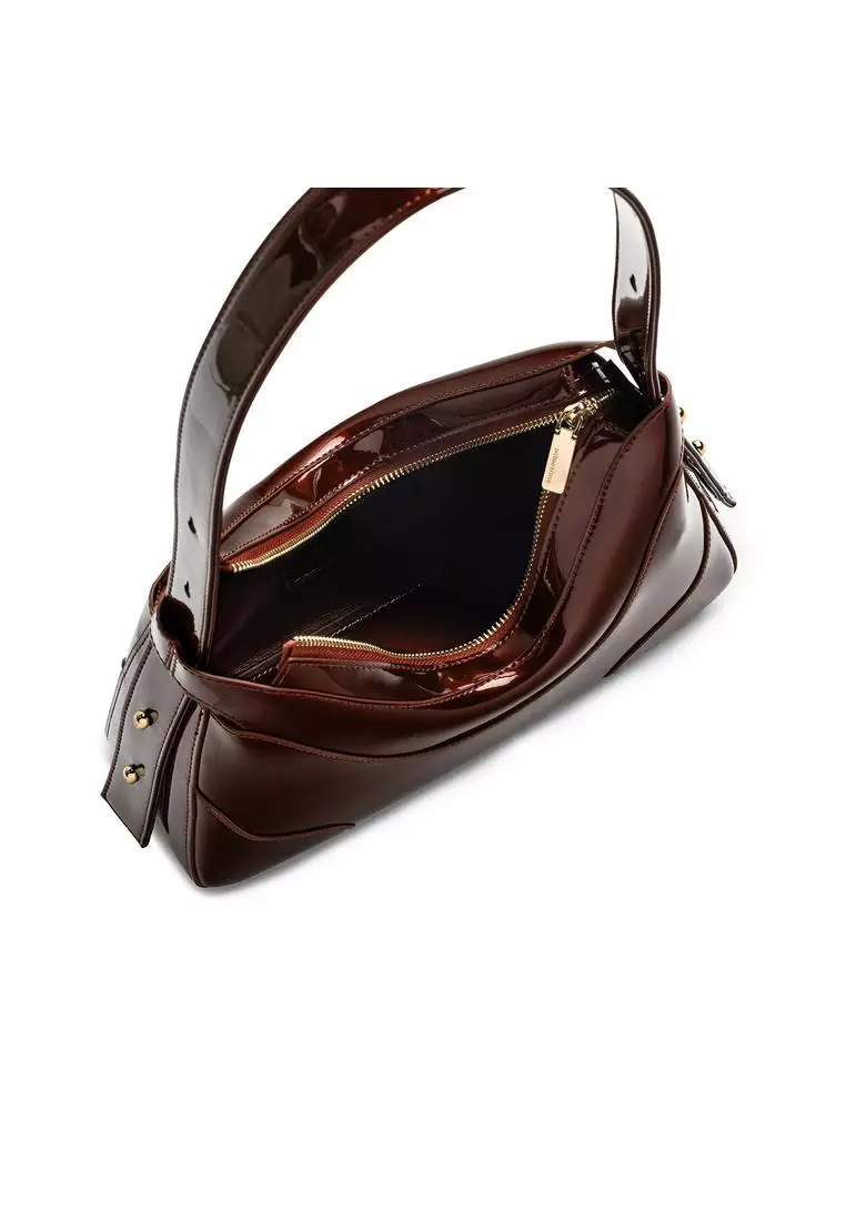 Tanga Maxi Patent - Coffee