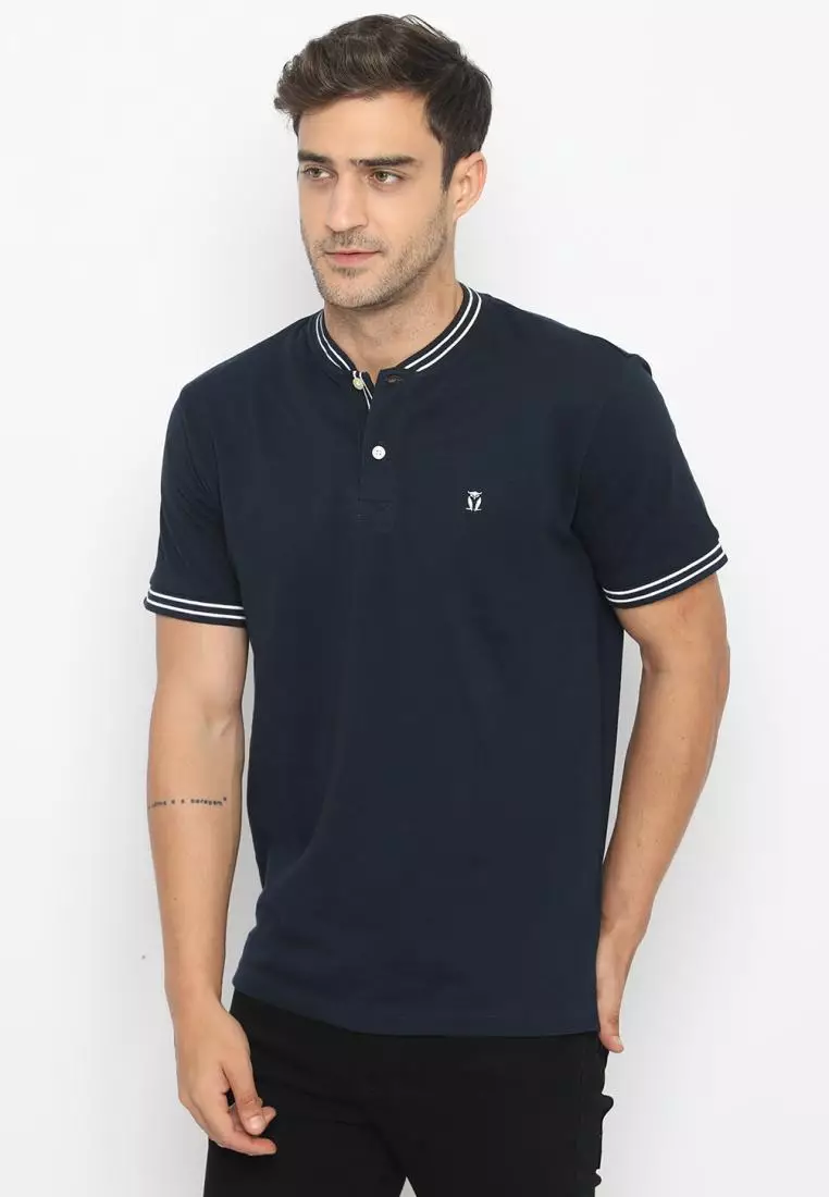 Matsuda Kaos Henley Pique Hino