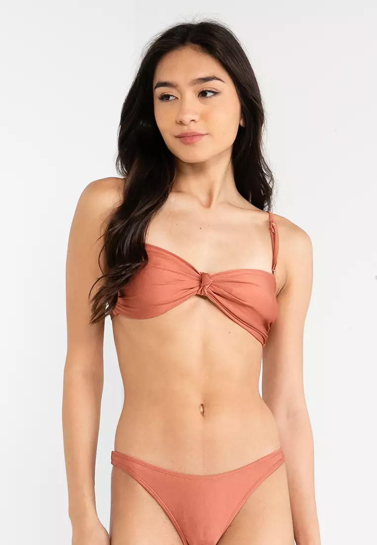 Knot Front Scoop Bikini Top