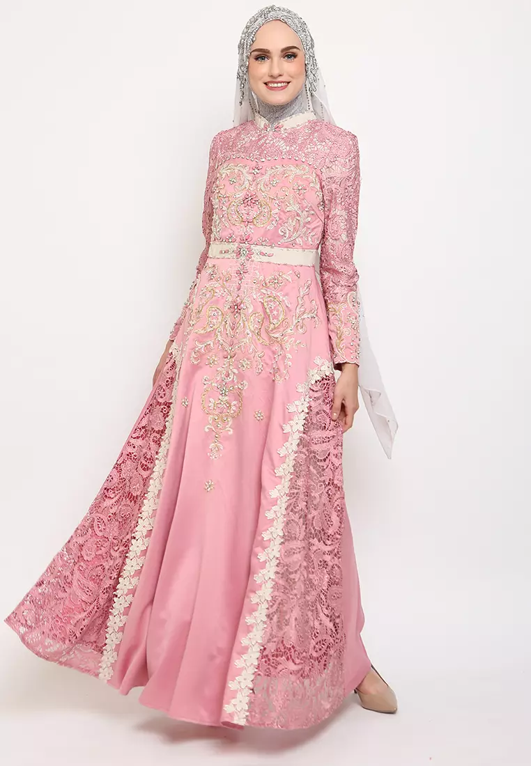 Bibiq Gamis Brokat Satin