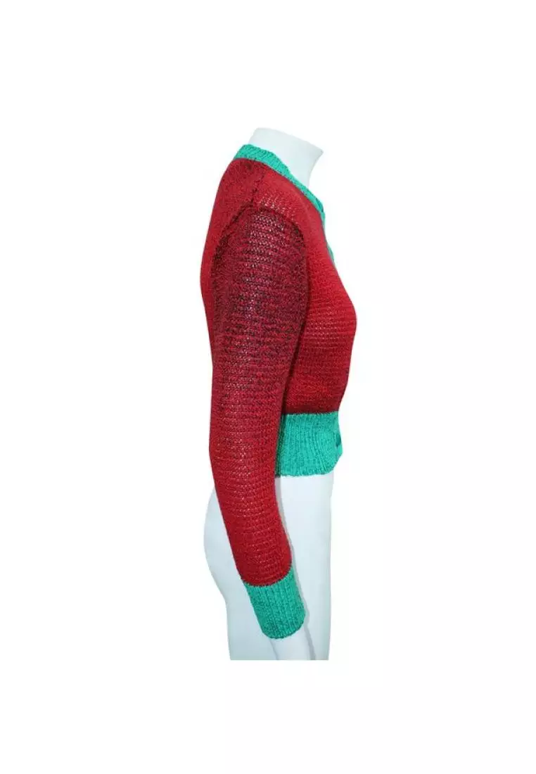 Red and green deals cardigan