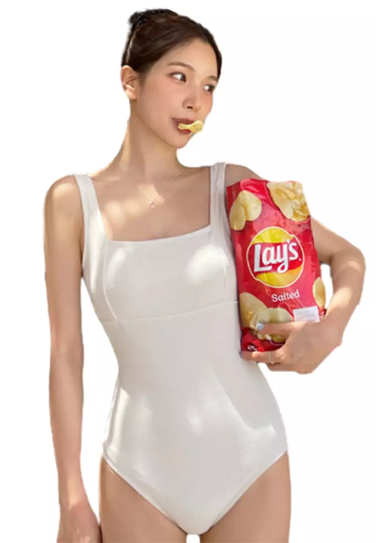 New one-piece suspender holiday swimsuit CA24032115W