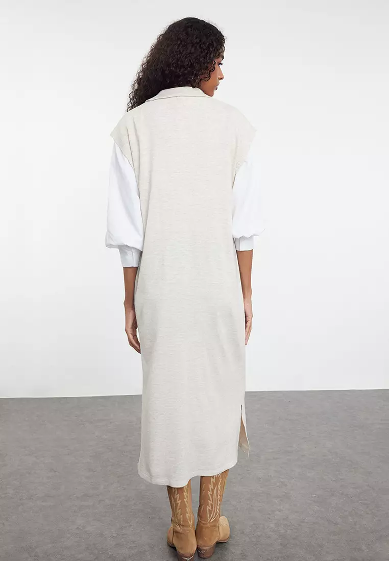 Stone Long Knitwear Sweater Dress Tctaw25Uv00007
