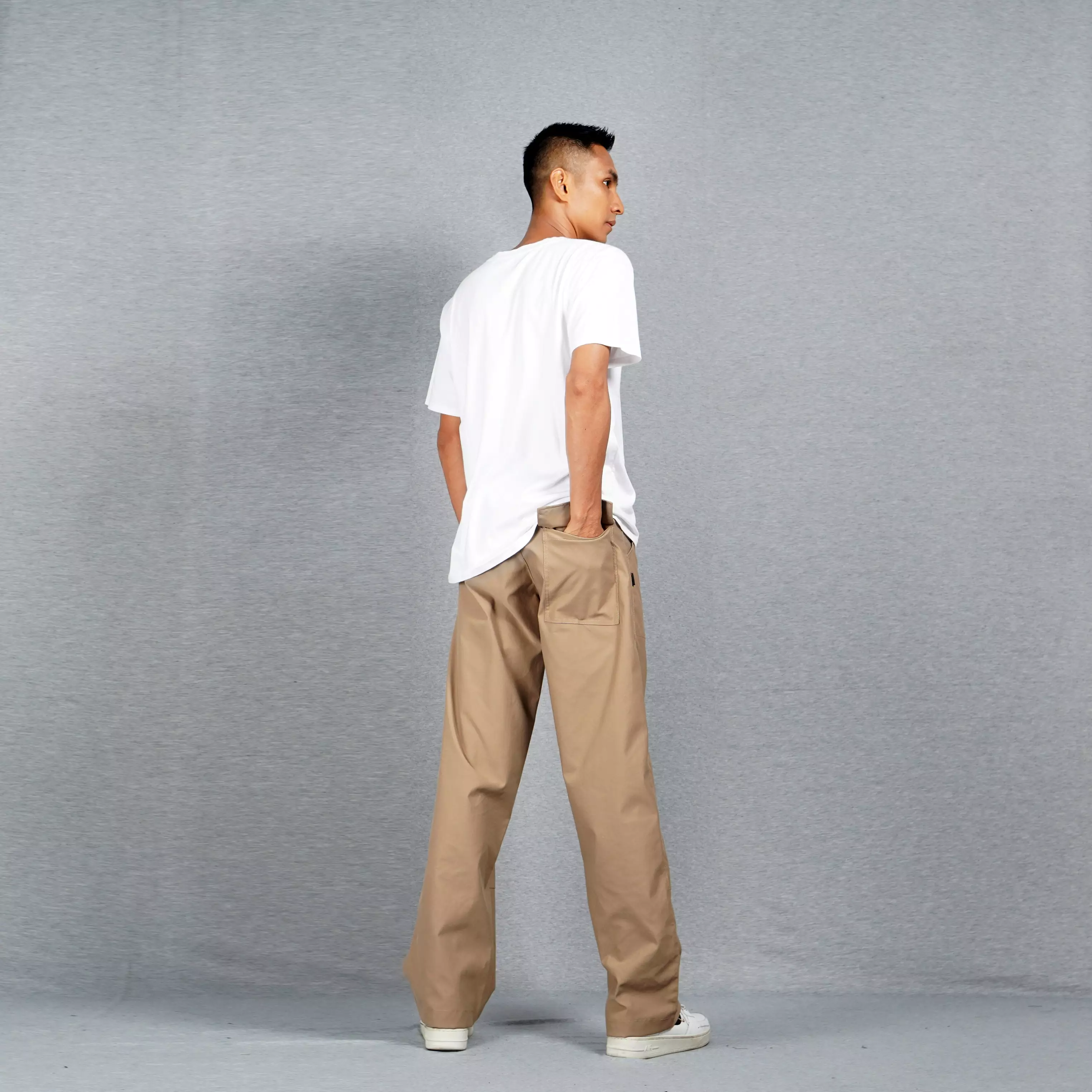JORDI Celana Pria Reguler Fit Celana Panjang Casual Pria Chino Pants Reguler Fit - KHAKI