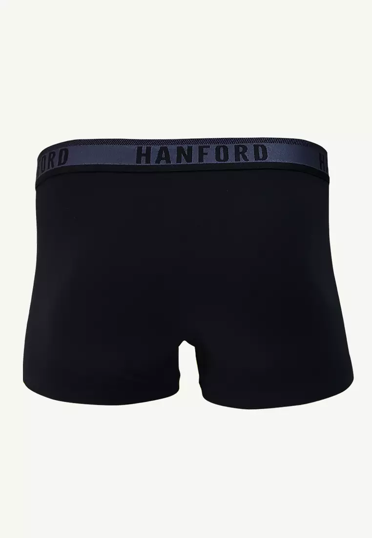 Cotton with Spandex Men's Boxer Briefs with Fly Opening Doson -Black (SinglePack) S-4X Big Plus Size