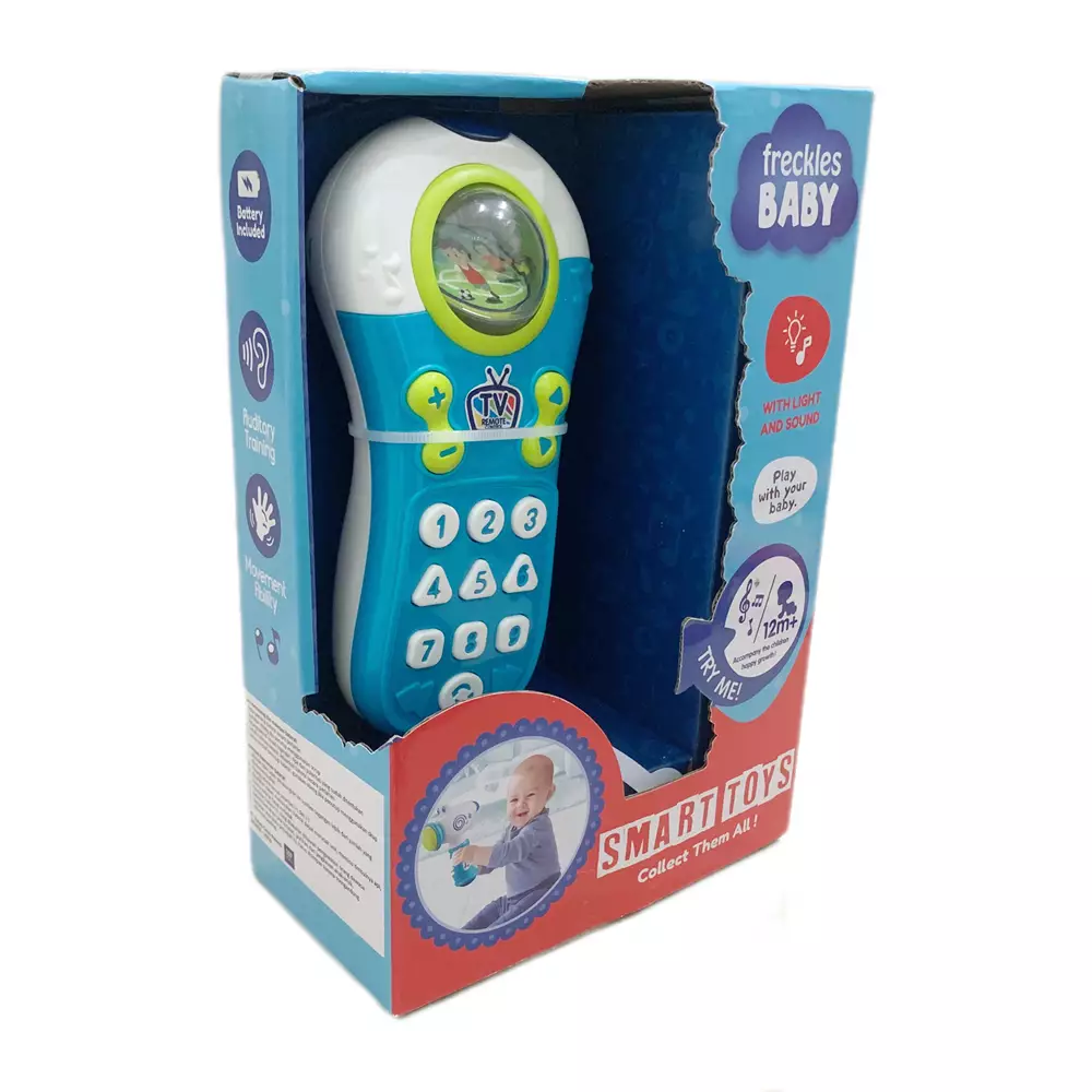 Freckles Baby Smart Toys Baby Remote - BLUE - (Termasuk Baterai) - Mainan Aktivitas Edukasi Bayi