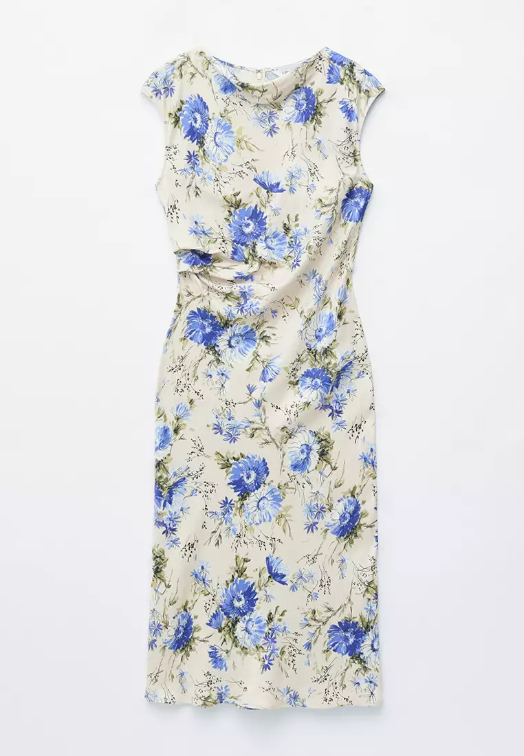 Bias-Cut Satin Midi Dress