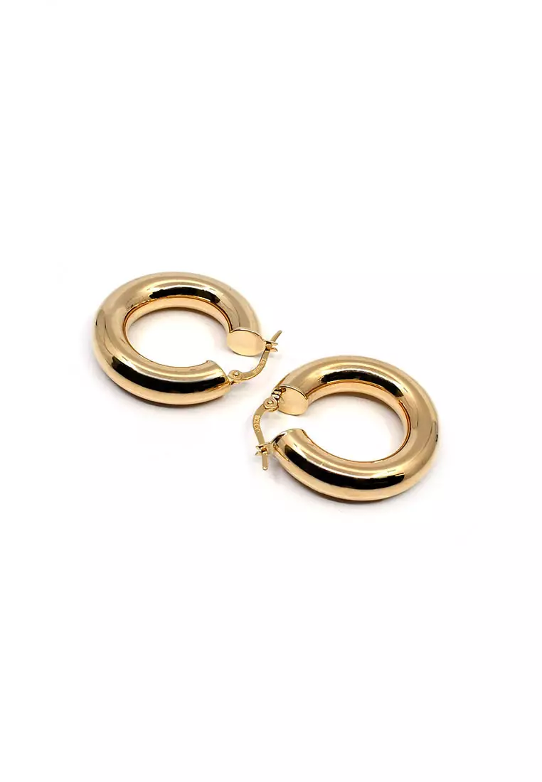 18K Japan Made Yellow Gold Earrings