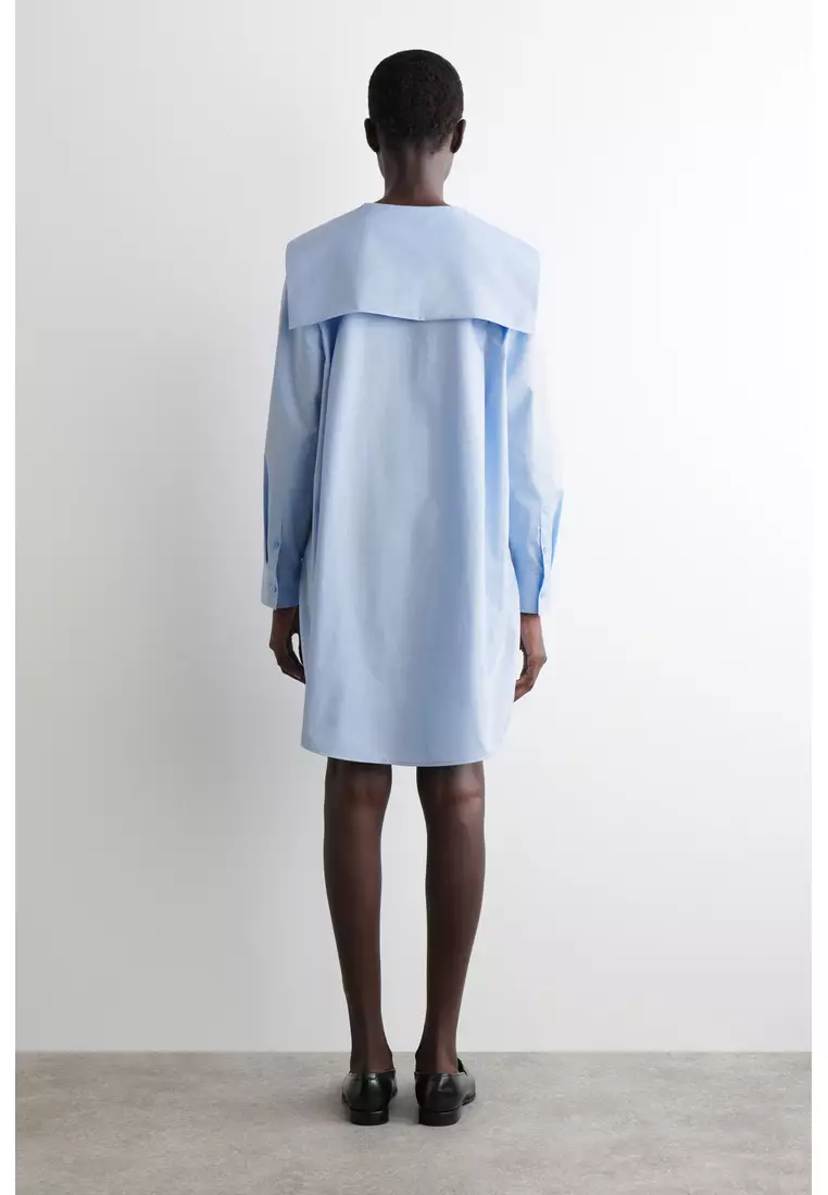 SAILOR-COLLAR COTTON MINI DRESS