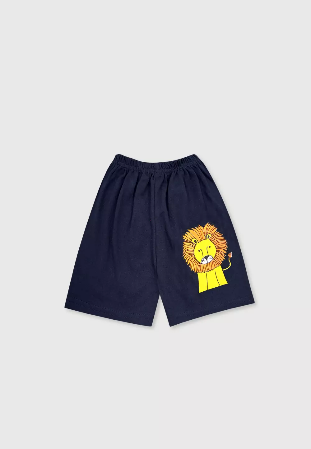 Wakakids Setelan Bayi Laki Laki Usia 6 Bulan Hingga 12 Bulan Baju Singlet Stripe Motif Lion Celana Kaos 3202 Navy