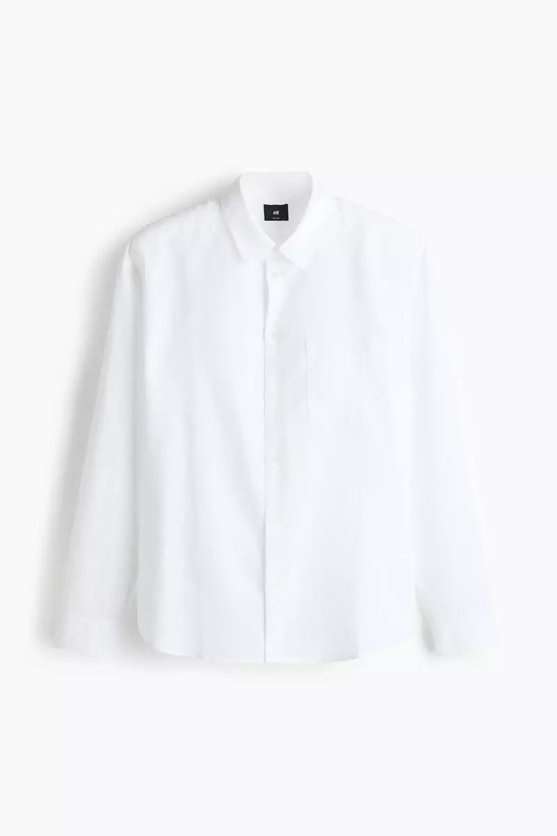 Relaxed Fit Linen-blend shirt