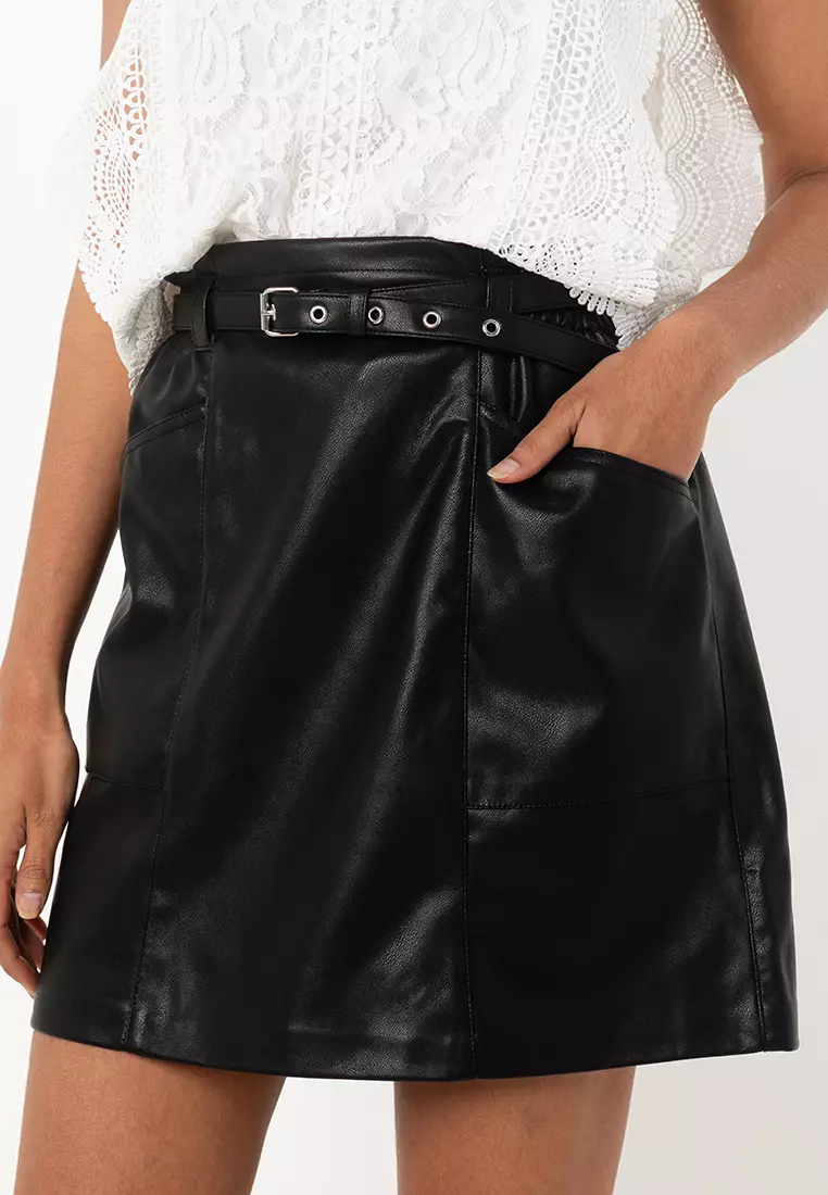 Faux Leather Skirt