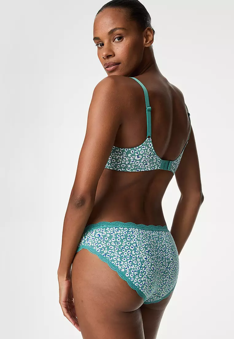 3Pk Cotton Rich Printed Bikini Knickers