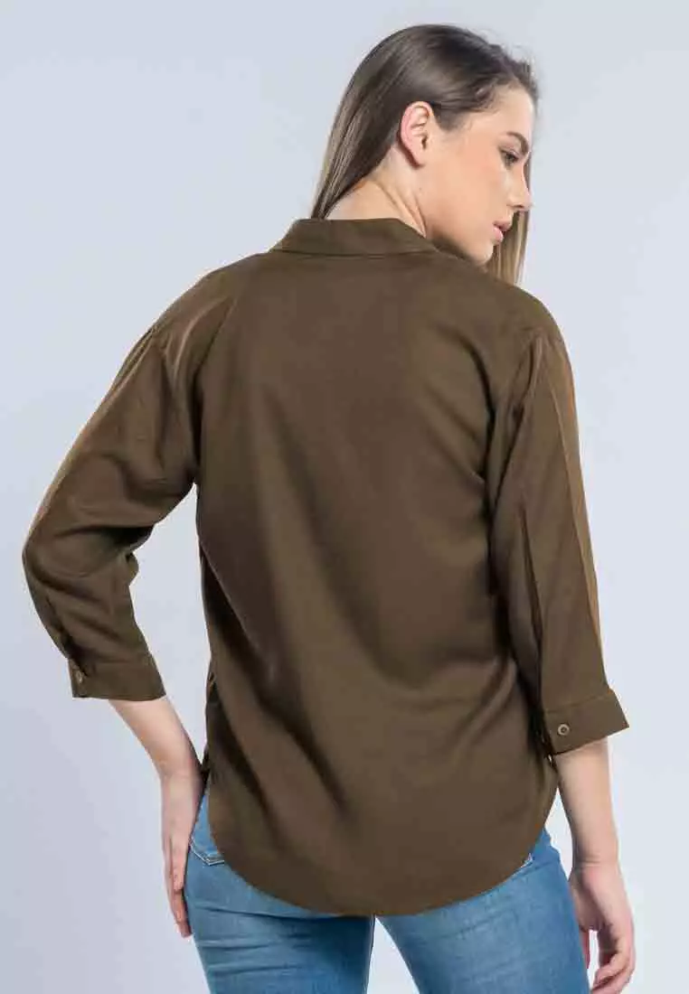 C2 Eostre Brown Casual Shirt