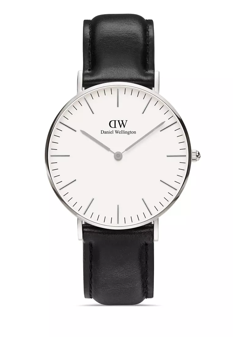 Price Dw Watches Daniel Wellington White Dial Black Leather Strap