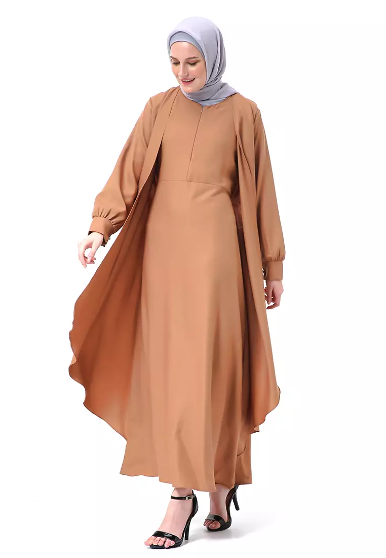 Catline Dress Gamis Jumbo Syar'i Lengan Panjang Regular Fit Premium Quality - Milo