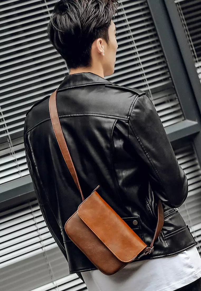 Lara Men Plain Flap Crossbody Sling Shoulder Bag - Brown 2024 | Buy Lara  Online | ZALORA Hong Kong