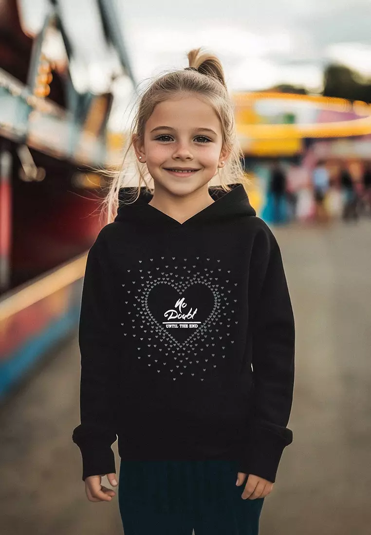 Black Girls Heart Cotton Knitted Sweatshirt Tkdaw25Sw00012