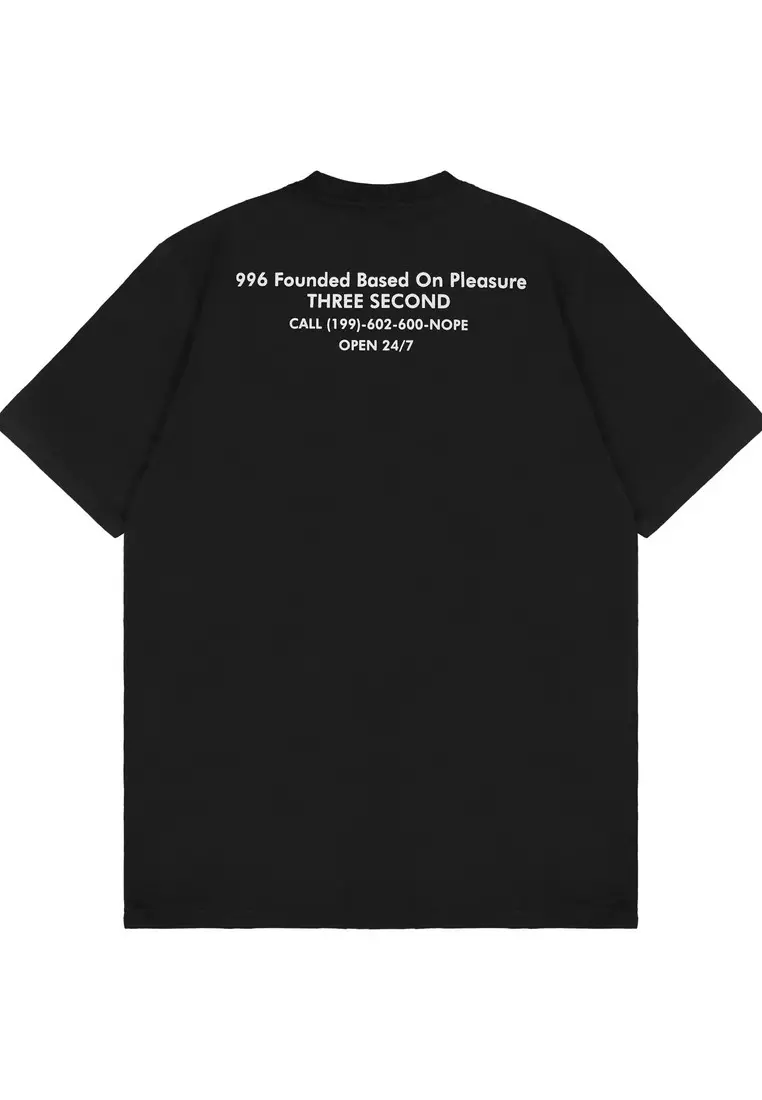 3Second Men's T-Shirt Short Sleeve Regular Fit Cotton Logo Script Phiar OL-C030425