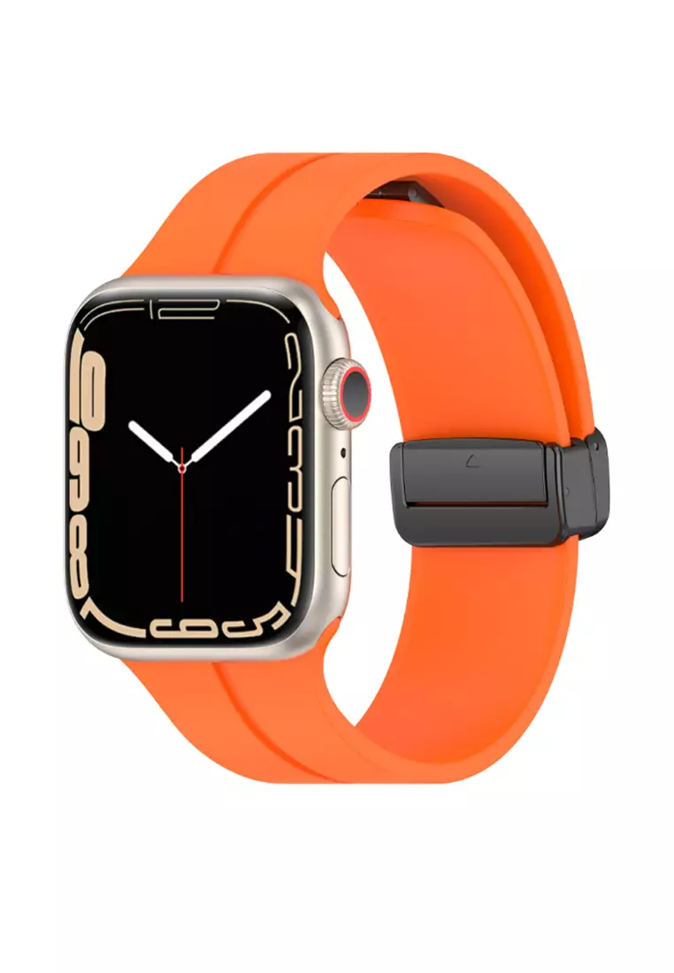 Orange silicone sales apple watch band