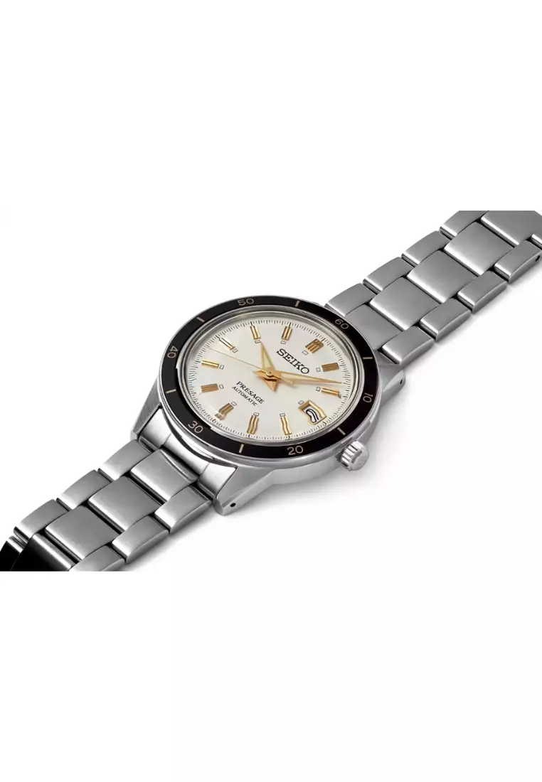 Seiko Presage Style 60’s Series Ivory Dial Stainless Steel Band Automatic Watch SRPG03J1