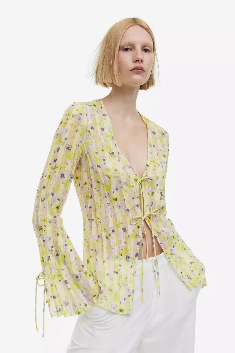 H&m sheer discount blouse