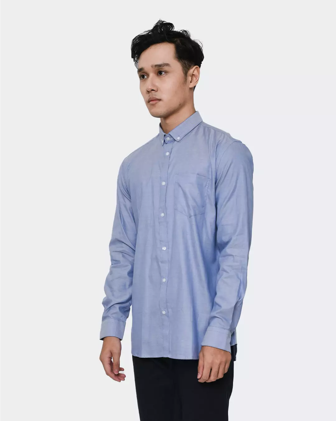 MANZONE Kemeja formal lengan panjang  LOCKHED-BLUE
