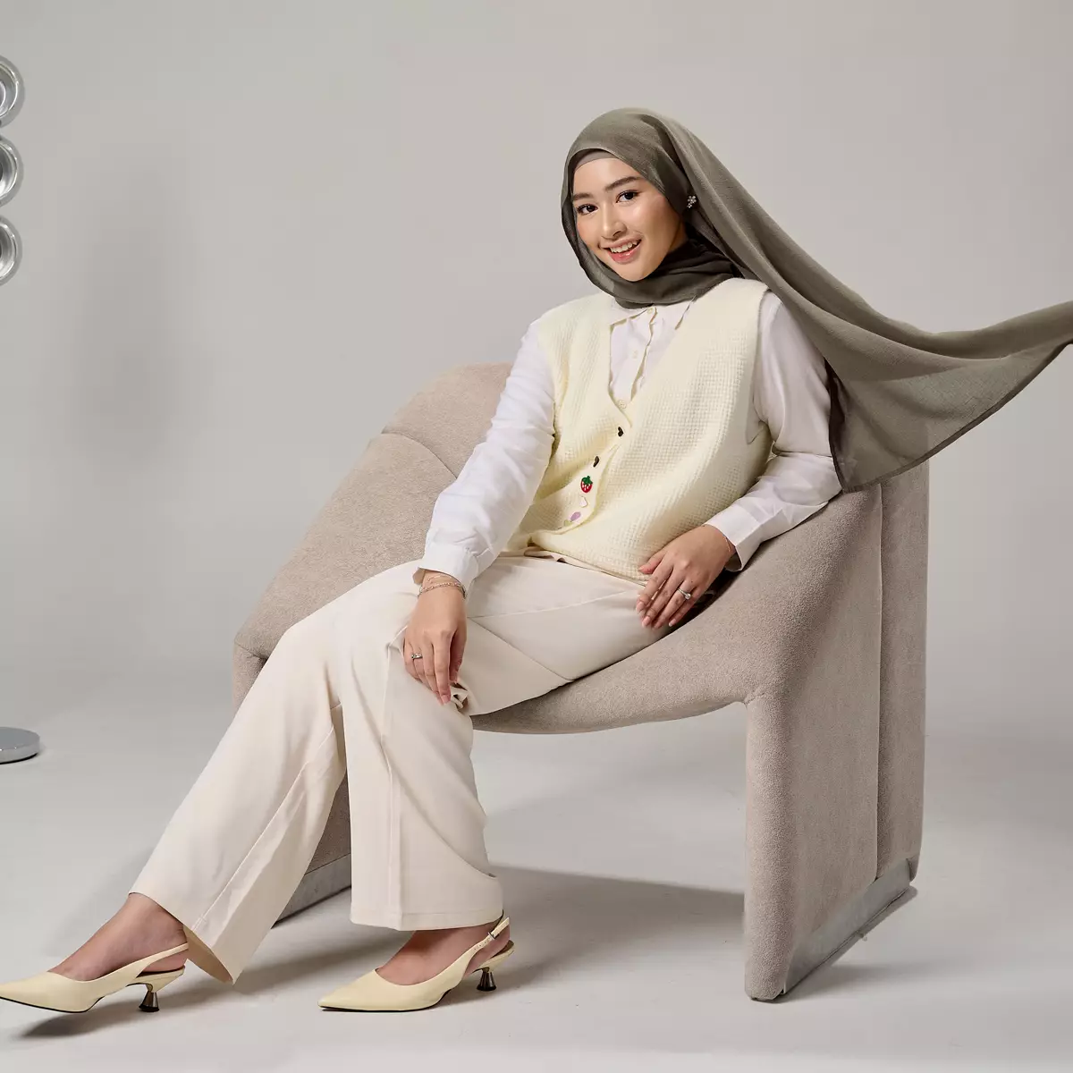 ZM Zaskia Mecca - Yoma Wood | Arabian Shawl Pashmina Hijab (Iner Meleyot)
