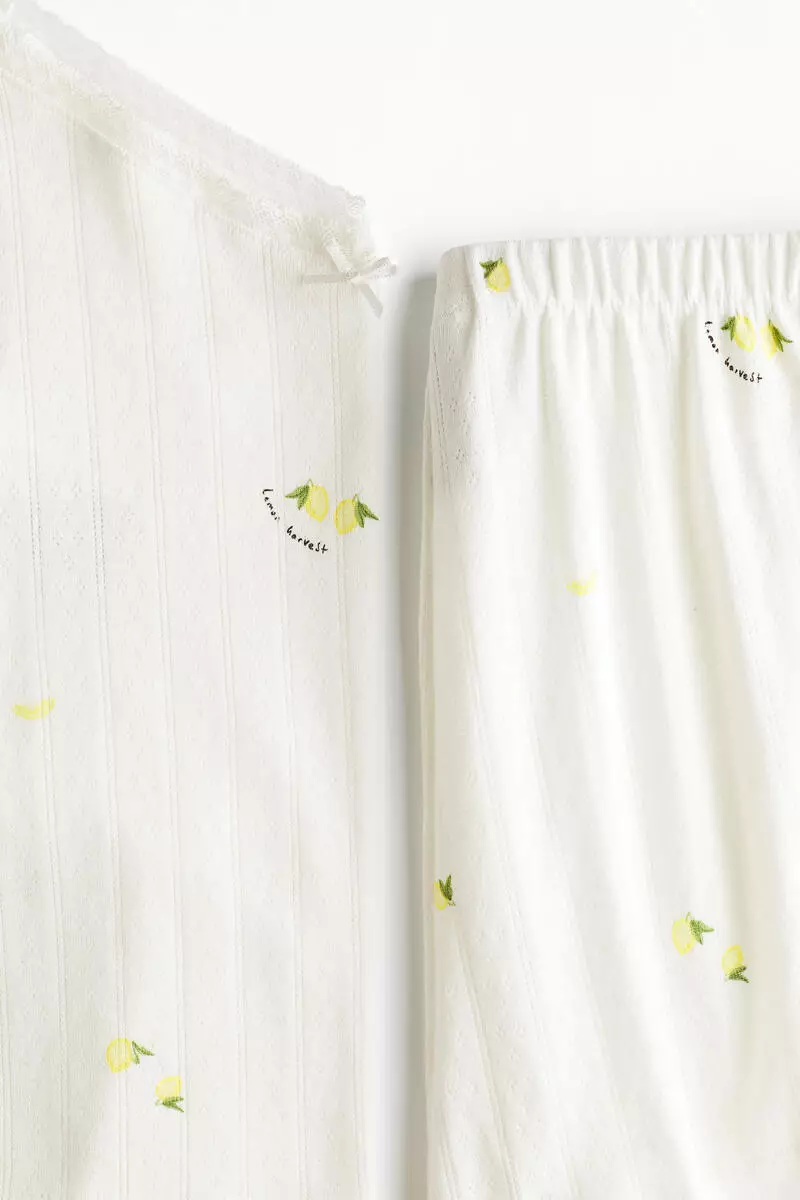 Cotton pointelle pyjamas
