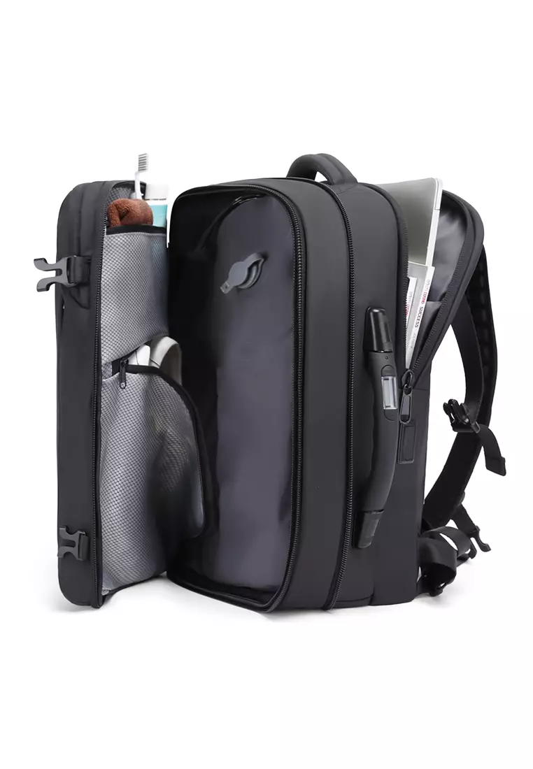 Bange Prime Vacuum Compression Compartment Travel Backpack with Electrical Pump and Intergrated Weight Handle