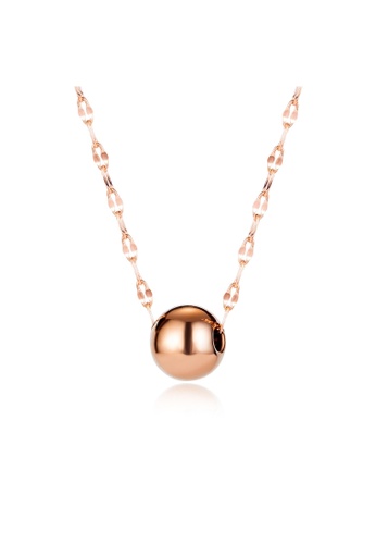 Air Jewellery gold Luxurious Ball Necklace In Rose Gold 12E7FAC82477E0GS_1