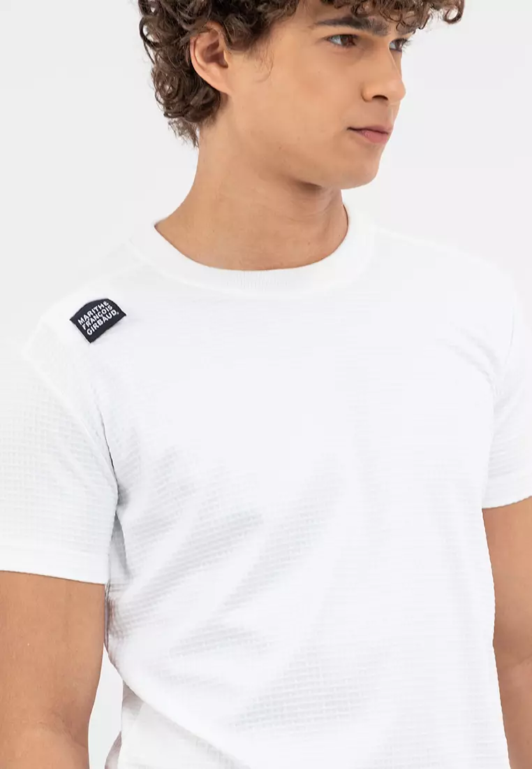 Men's Tear Off Logo Design Tee White