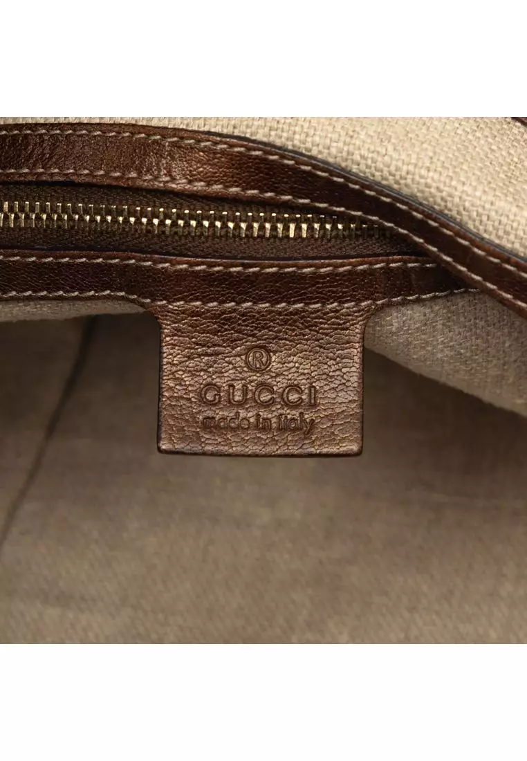 Pre-Loved Gucci Metallic Calfskin Capri Chain Tote