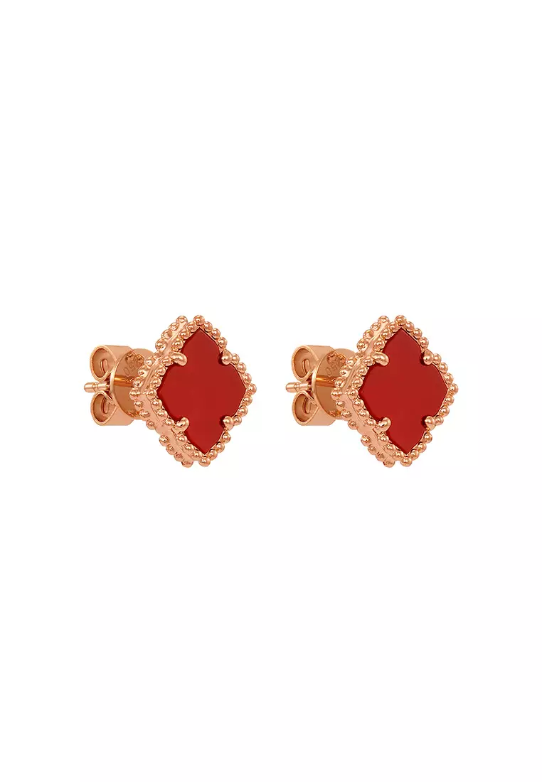 HABIB Carnelian Earrings in 750/18K Rose Gold 457800125(RG)-CARN