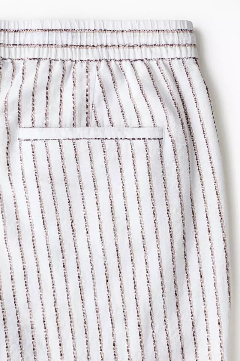 Relaxed Fit Linen-blend trousers