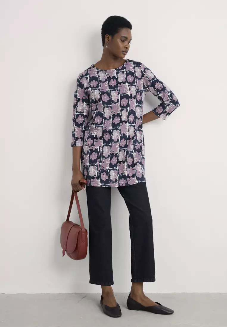 Seasalt Cornwall Navy Tall Waves Tunic