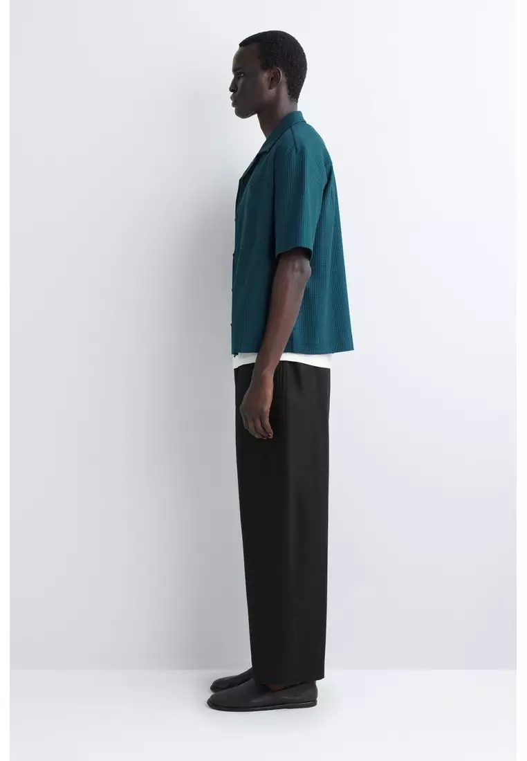 RELAXED TEXTURED COTTON RESORT SHIRT