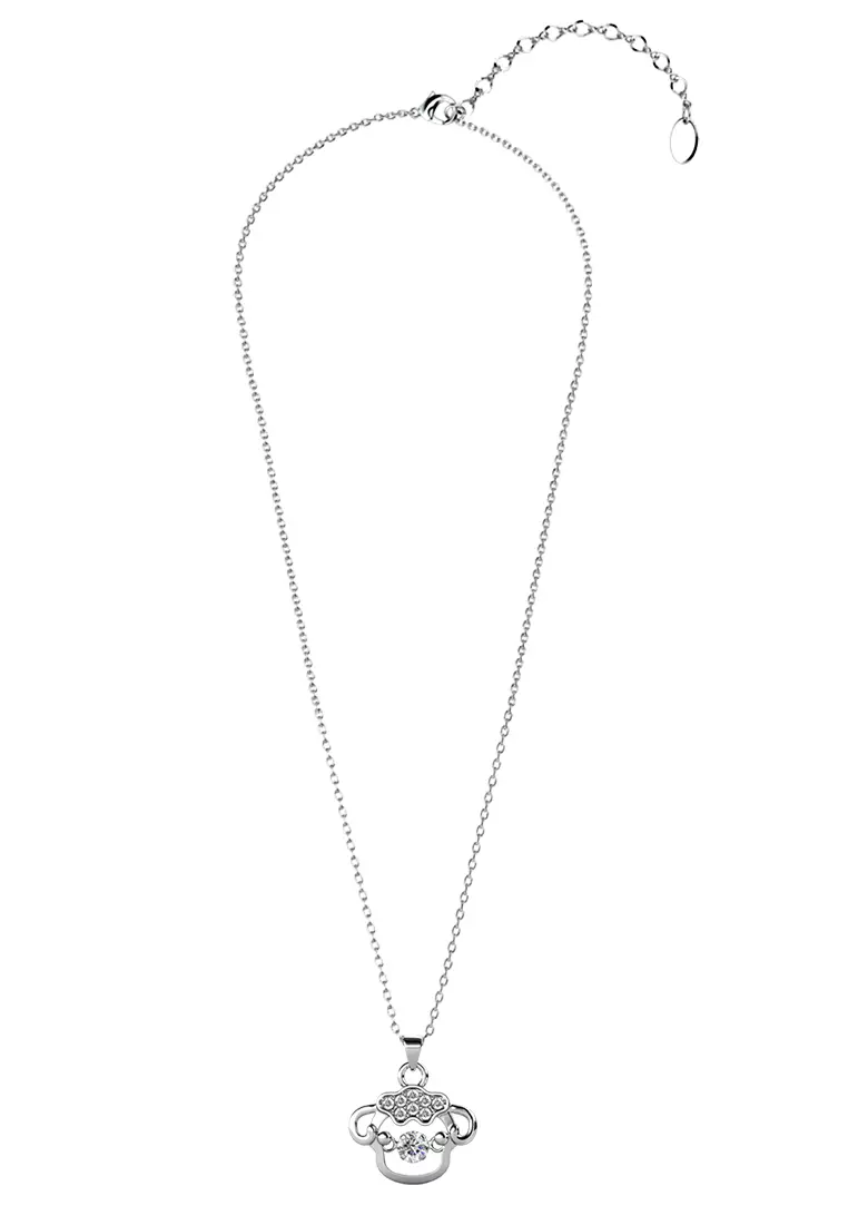 Dancing Shio Pendant Goat ( Kambing )- Kalung Crystal Swarovski by Her Jewellery