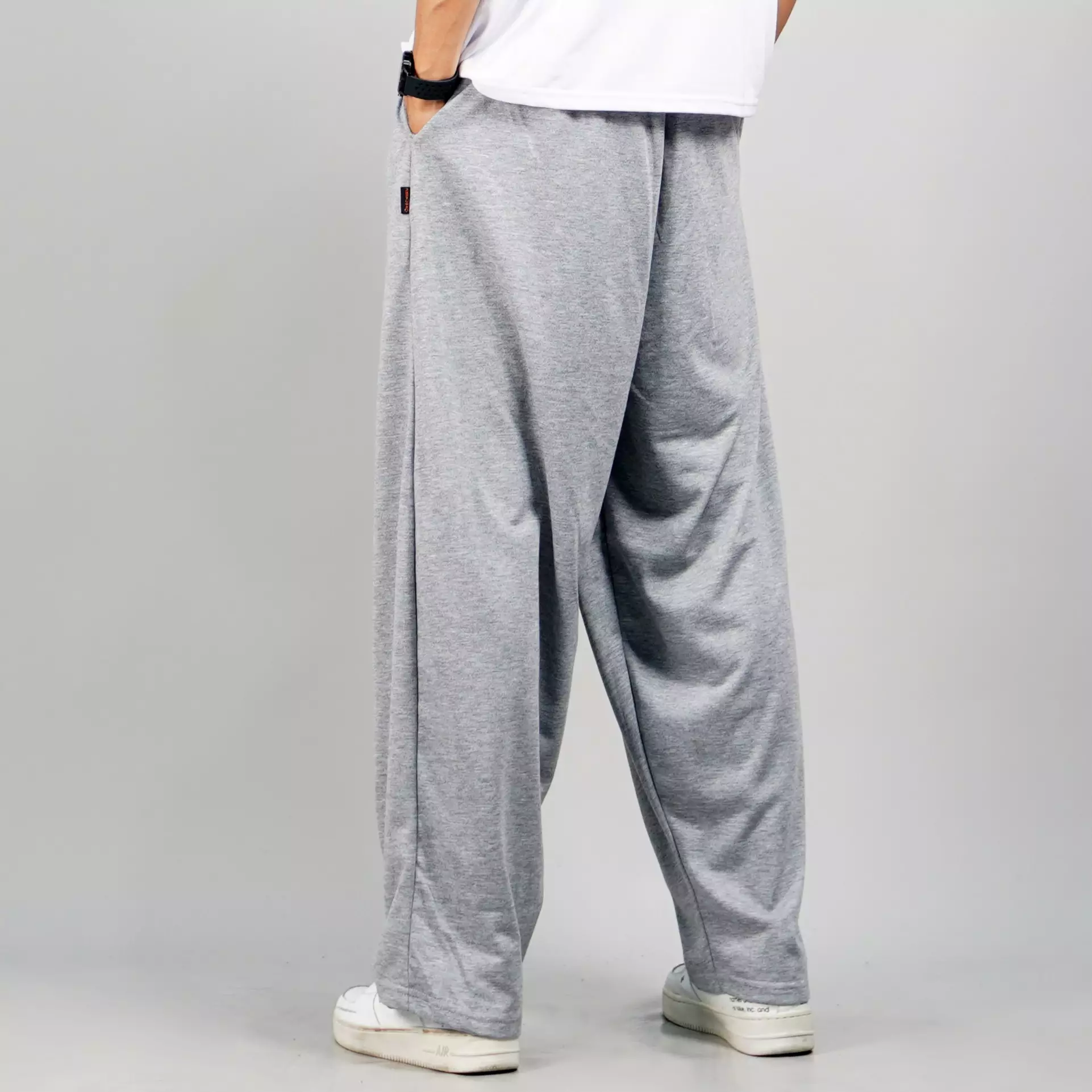 BAGGY PANTS Celana Baggy Pants Pria Wide Leg Pants Baggy Loose Fit Pants - ABU MUDA