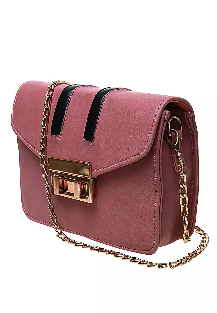 Clea Tas Selempang Wanita Casual Tali Rantai Slingbags Woman Premium Quality - Guava