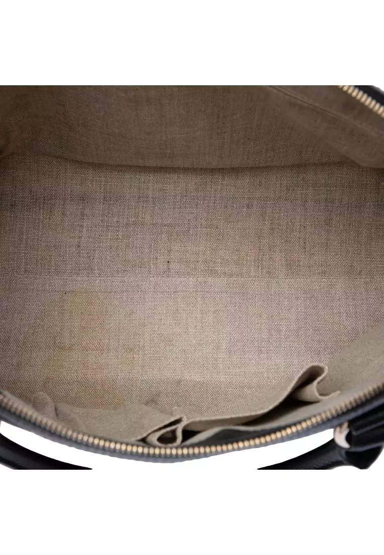 Pre-Loved Gucci Medium Calfskin Gg Charm Dome Satchel