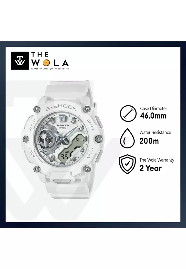 White g discount shock digital watch