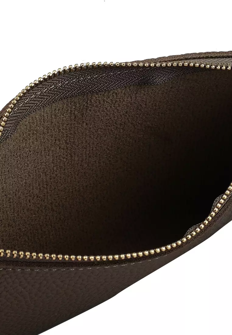 Pebbled Pouch With Card Holder