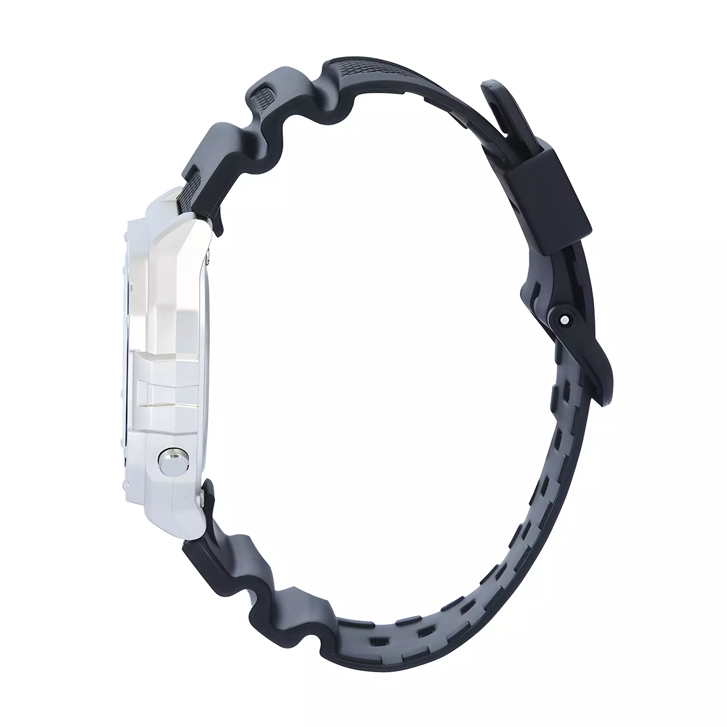 Casio Illuminator W-218HM-7A Jam Tangan Digital Pria - Silver Case - Black Resin Band