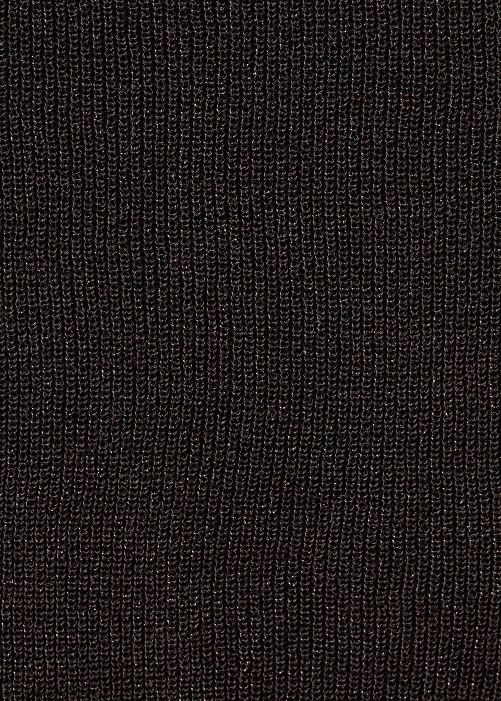 Atasan rajut lurex kerah V