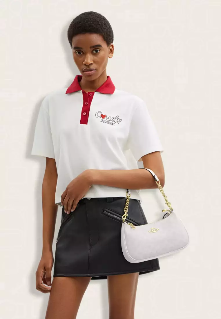 Coach Teri Shoulder Bag In Signature Canvas Chalk